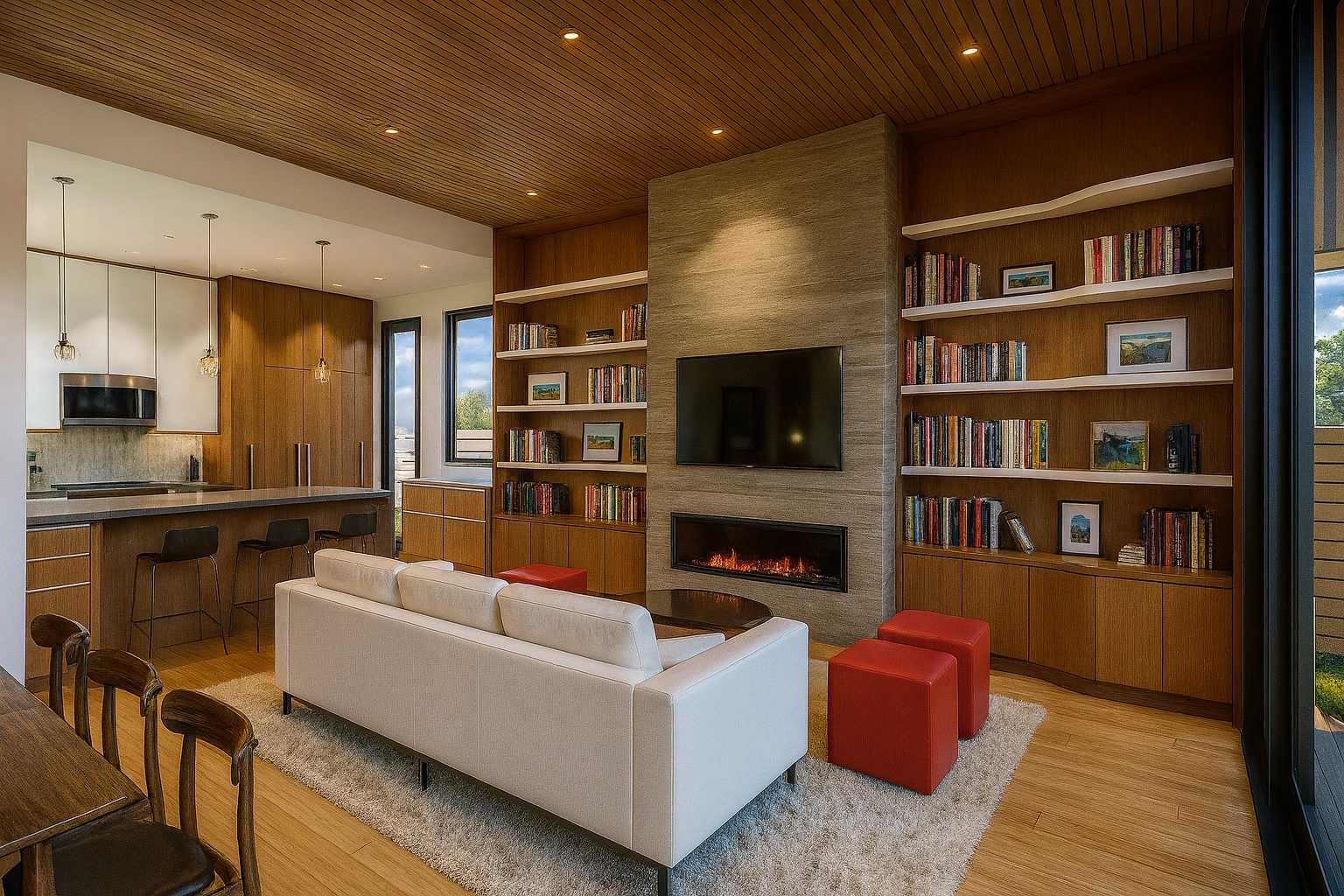 Mountain View House — Great Room – New residential design