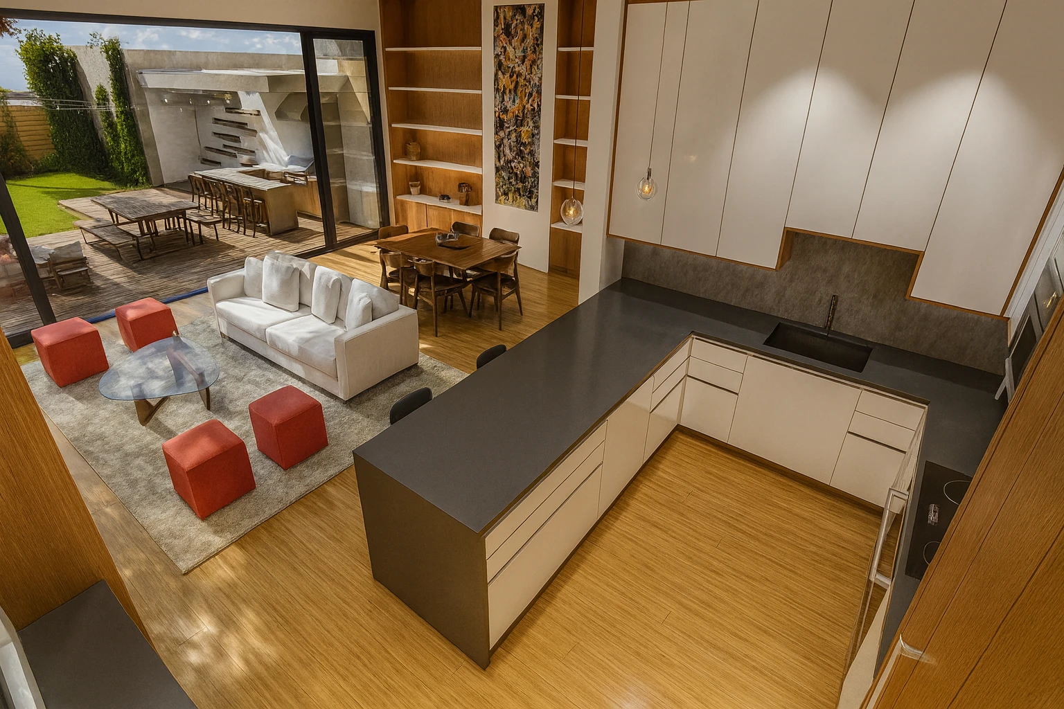 Mountain View House — Great Room – New residential design