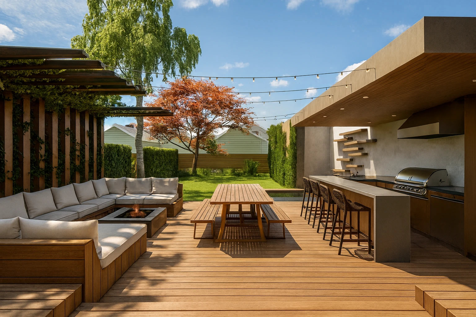 Mountain View House — Backyard Deck – New residential design