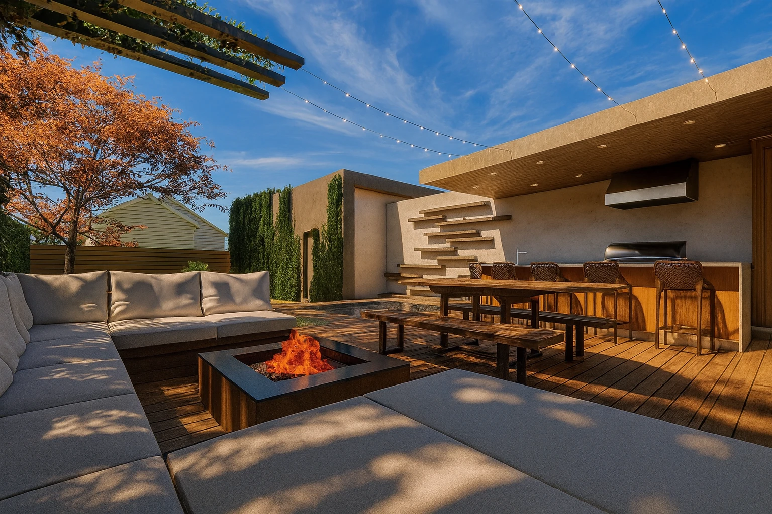 Mountain View House — Backyard BBQ & Bar – New residential design